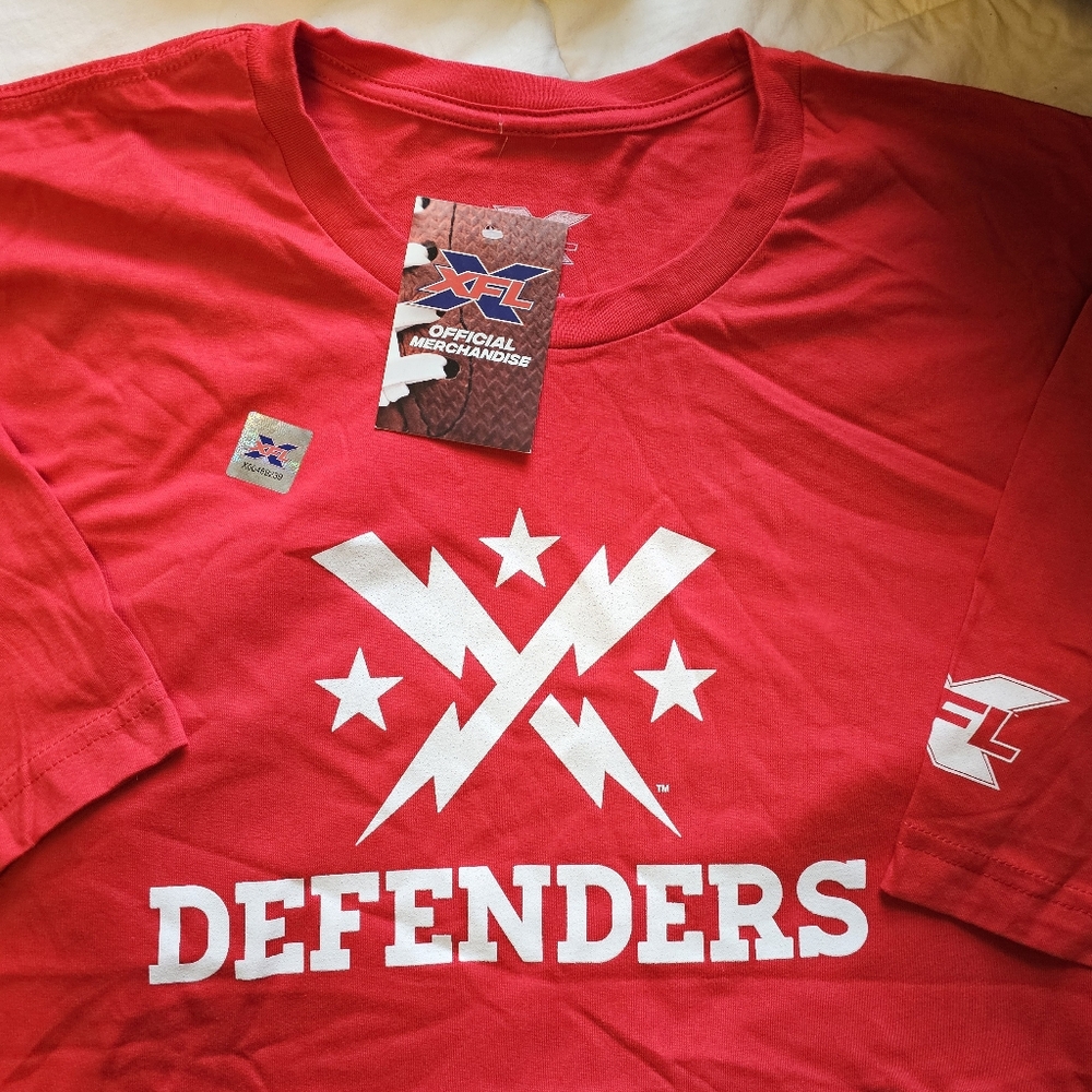 NWT Size 2XL, XFL Defenders Shirt MSRP $24.99